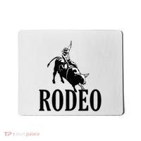 Rodeo Bull Rider Cowboy Riding A Bull At The Rodeo Mousepad thumb 0