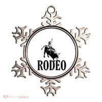 Rodeo Bull Rider Cowboy Riding A Bull At The Rodeo Ornament thumb 0