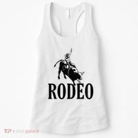 Rodeo Bull Rider Cowboy Riding A Bull At The Rodeo Women's Tank Top thumb 0