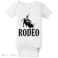Rodeo Bull Rider Cowboy Riding A Bull At The Rodeo Baby Bodysuit thumb 0
