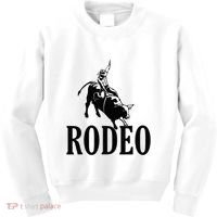 Rodeo Bull Rider Cowboy Riding A Bull At The Rodeo Kids Sweatshirt thumb 0