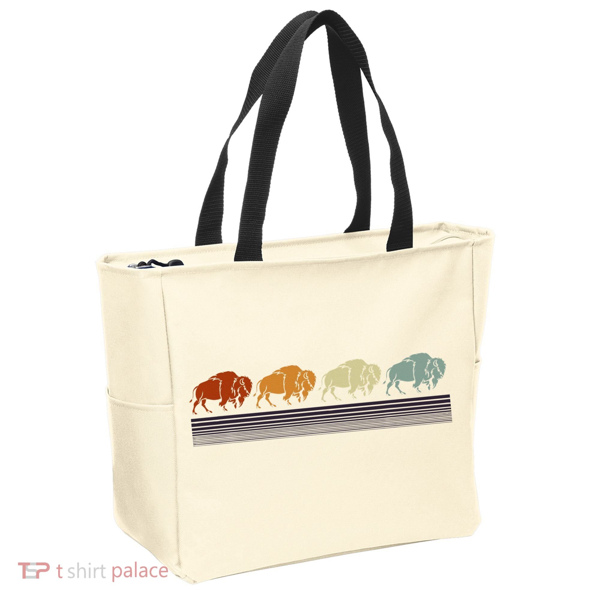 Retro Buffalo Tote Bag