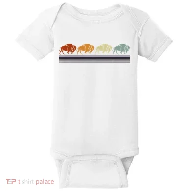 Retro Buffalo Baby Bodysuit