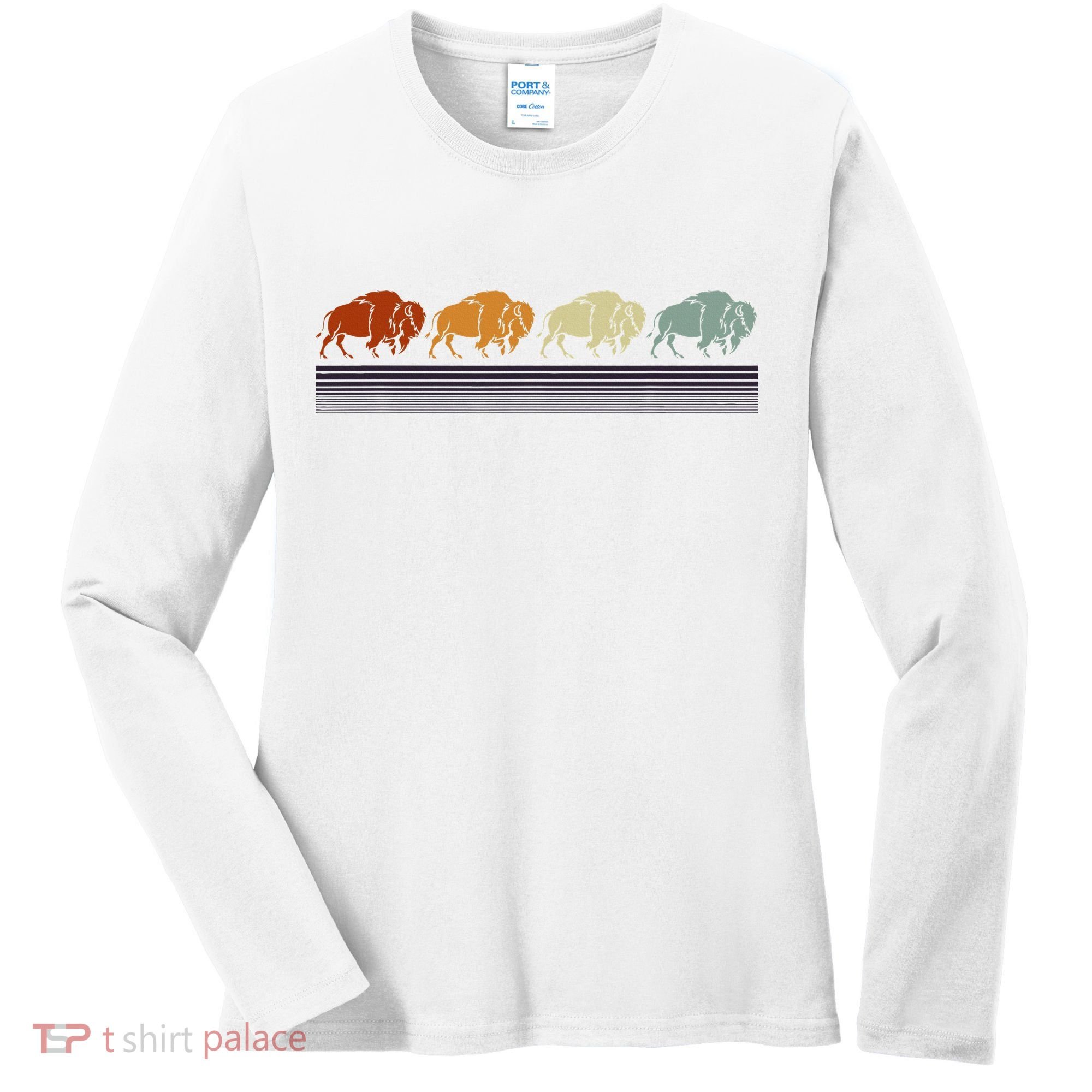 Retro Buffalo Women's Long Sleeve Shirt