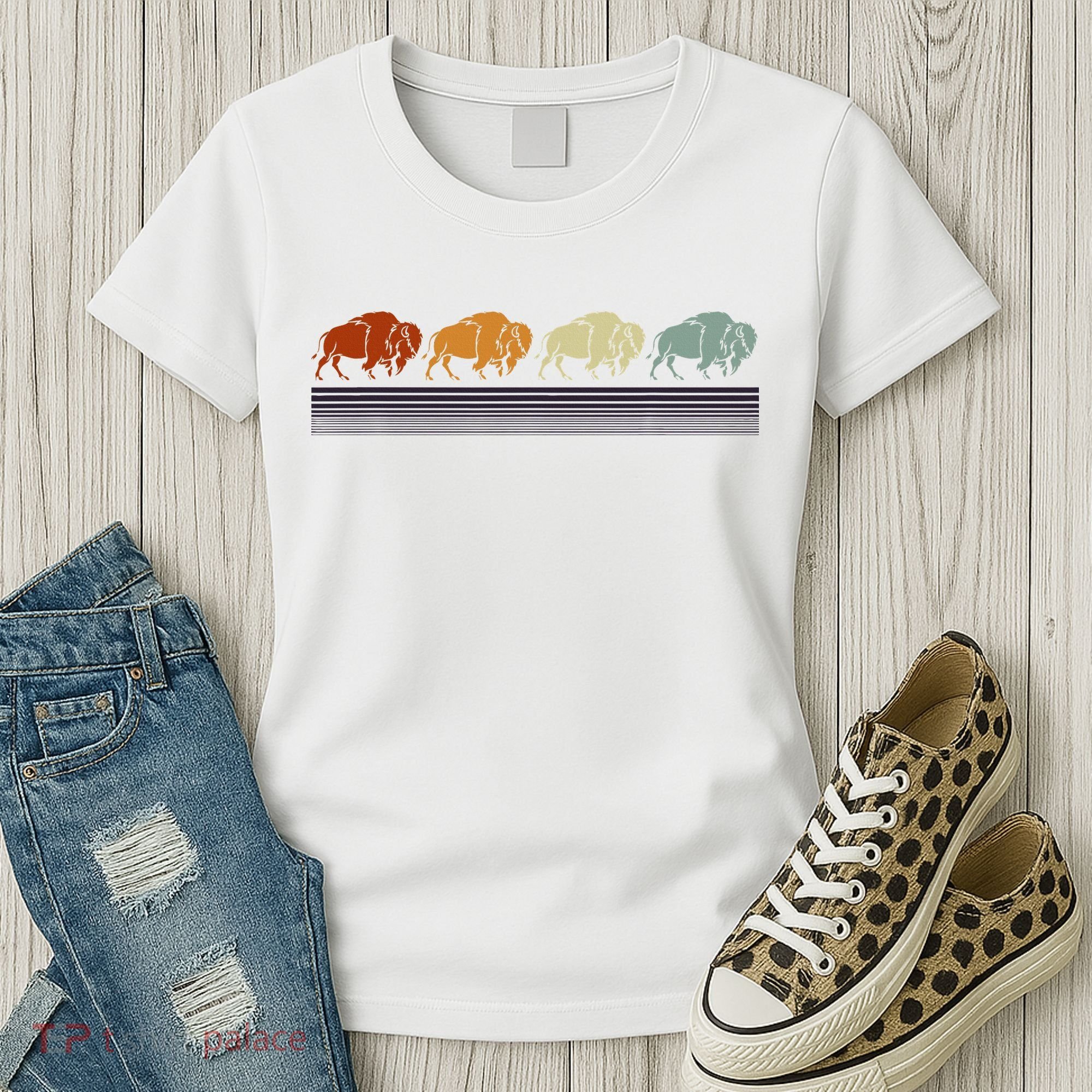 Retro Buffalo Women's T-Shirt
