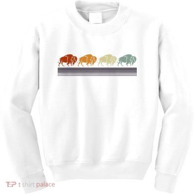 Retro Buffalo Kids Sweatshirt