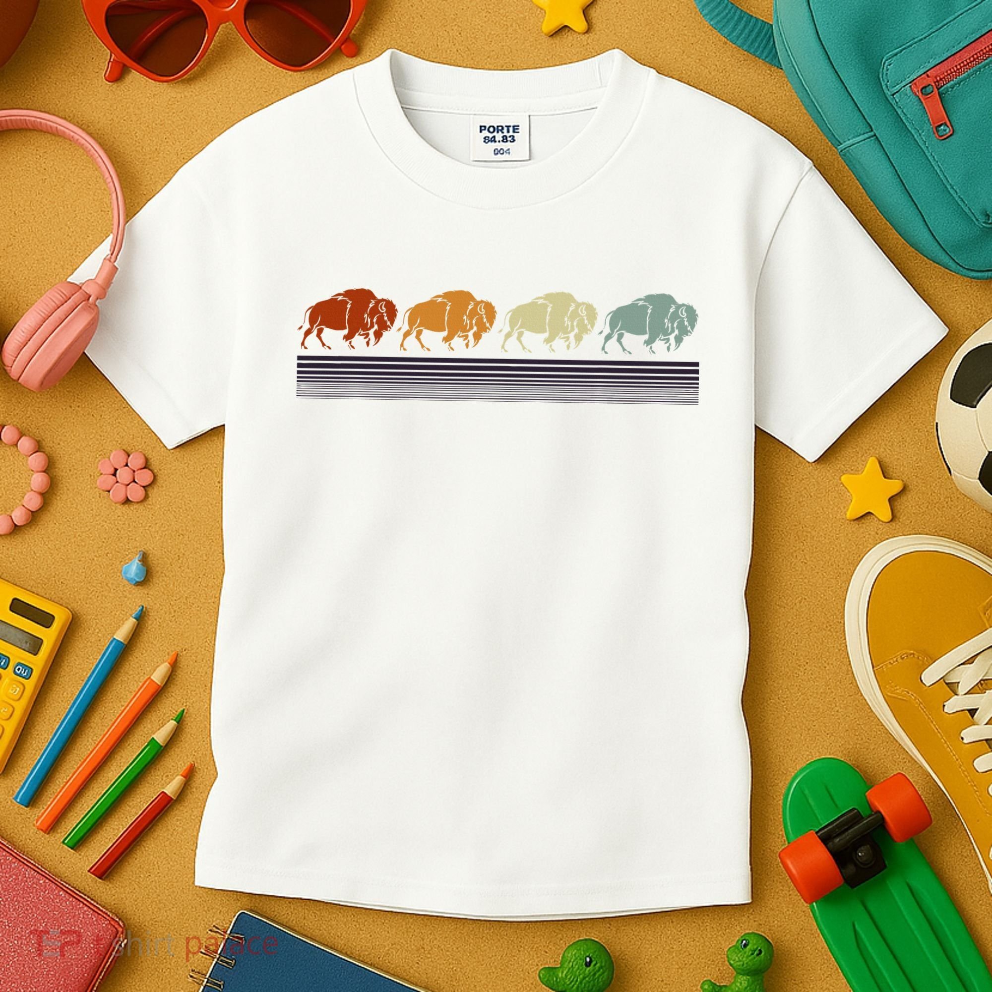 Retro Buffalo Kids T-Shirt