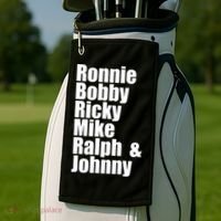 Ronnie Bobby Ricky Mike Ralph And Johnny Golf Towel thumb 2