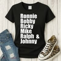 Ronnie Bobby Ricky Mike Ralph And Johnny Women's T-Shirt thumb 3