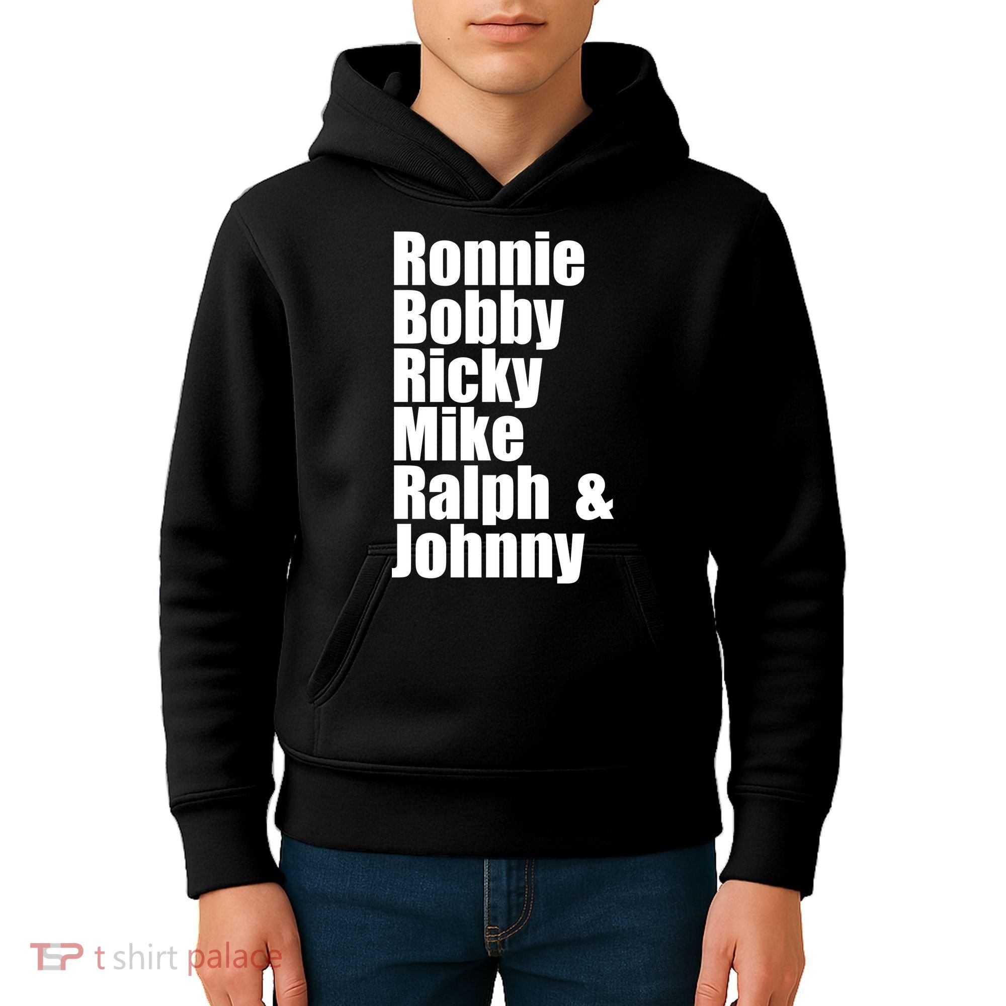 Ronnie Bobby Ricky Mike Ralph And Johnny Kids Hoodie