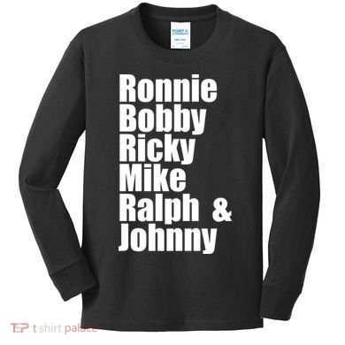 Ronnie Bobby Ricky Mike Ralph And Johnny Kids Long Sleeve Shirt