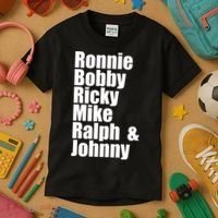 Ronnie Bobby Ricky Mike Ralph And Johnny Kids T-Shirt thumb 3