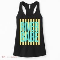 River Babe Retro Stripes Sunshine Women's Tank Top thumb 0