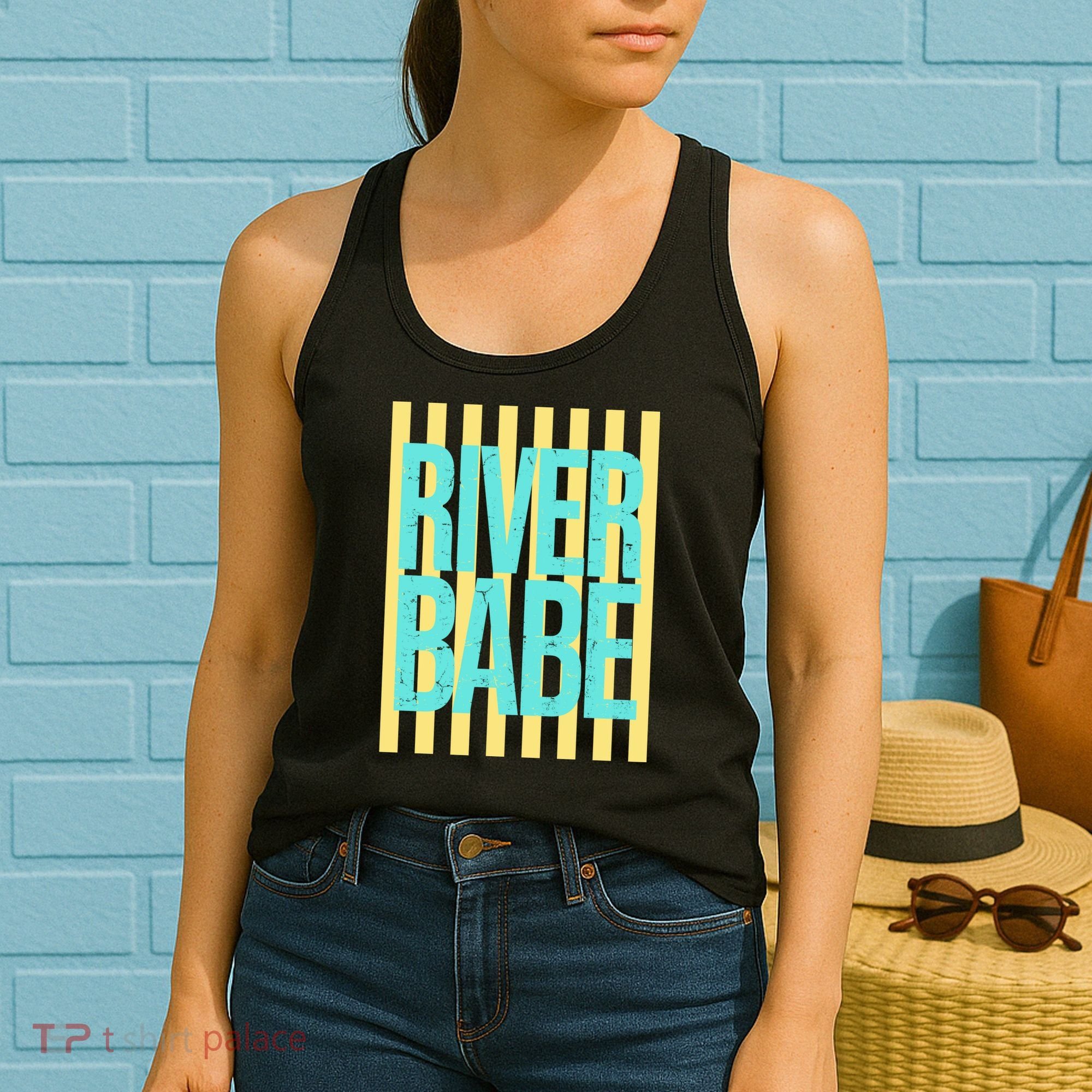 River Babe Retro Stripes Sunshine Women's Tank Top