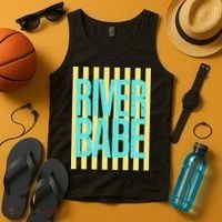 River Babe Retro Stripes Sunshine Tank Top thumb 4