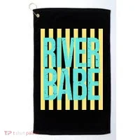 River Babe Retro Stripes Sunshine Golf Towel thumb 0
