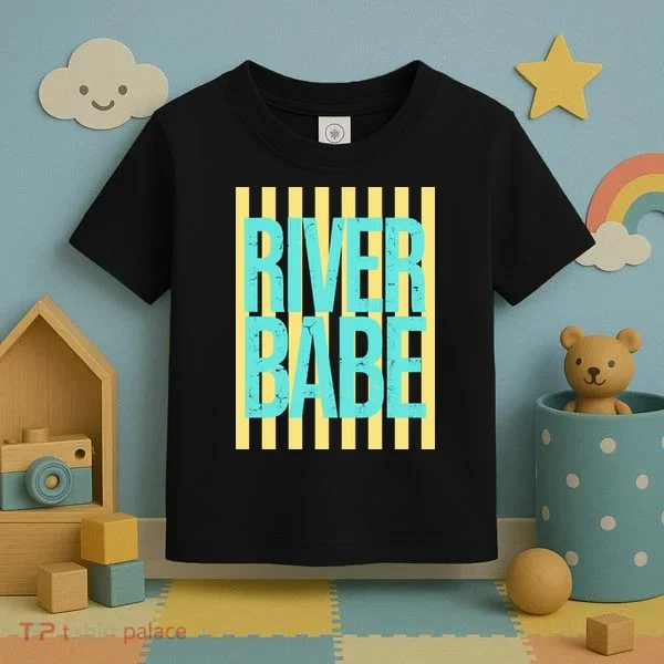 River Babe Retro Stripes Sunshine Toddler T-Shirt