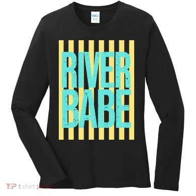 River Babe Retro Stripes Sunshine Women's Long Sleeve Shirt
