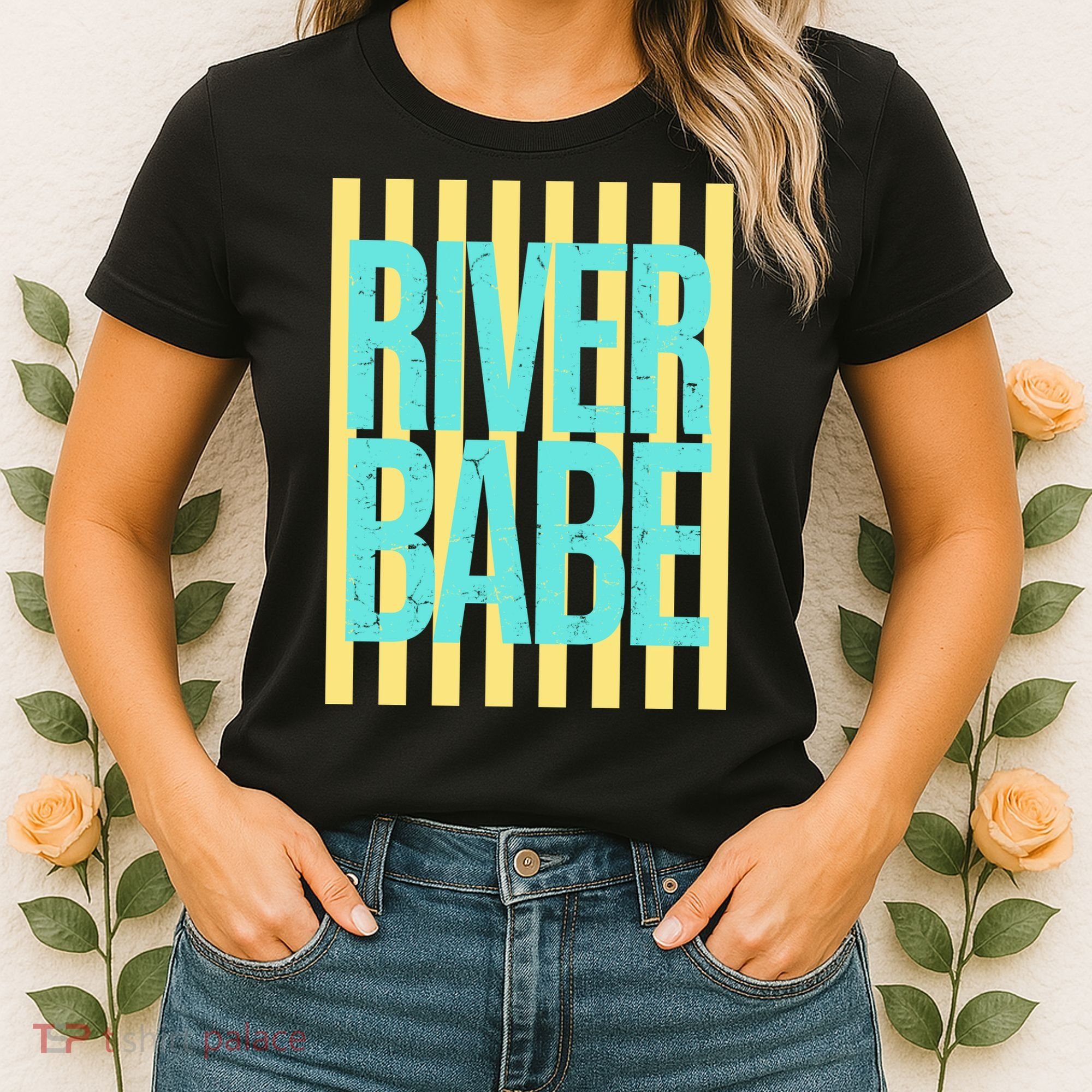 River Babe Retro Stripes Sunshine Women's T-Shirt