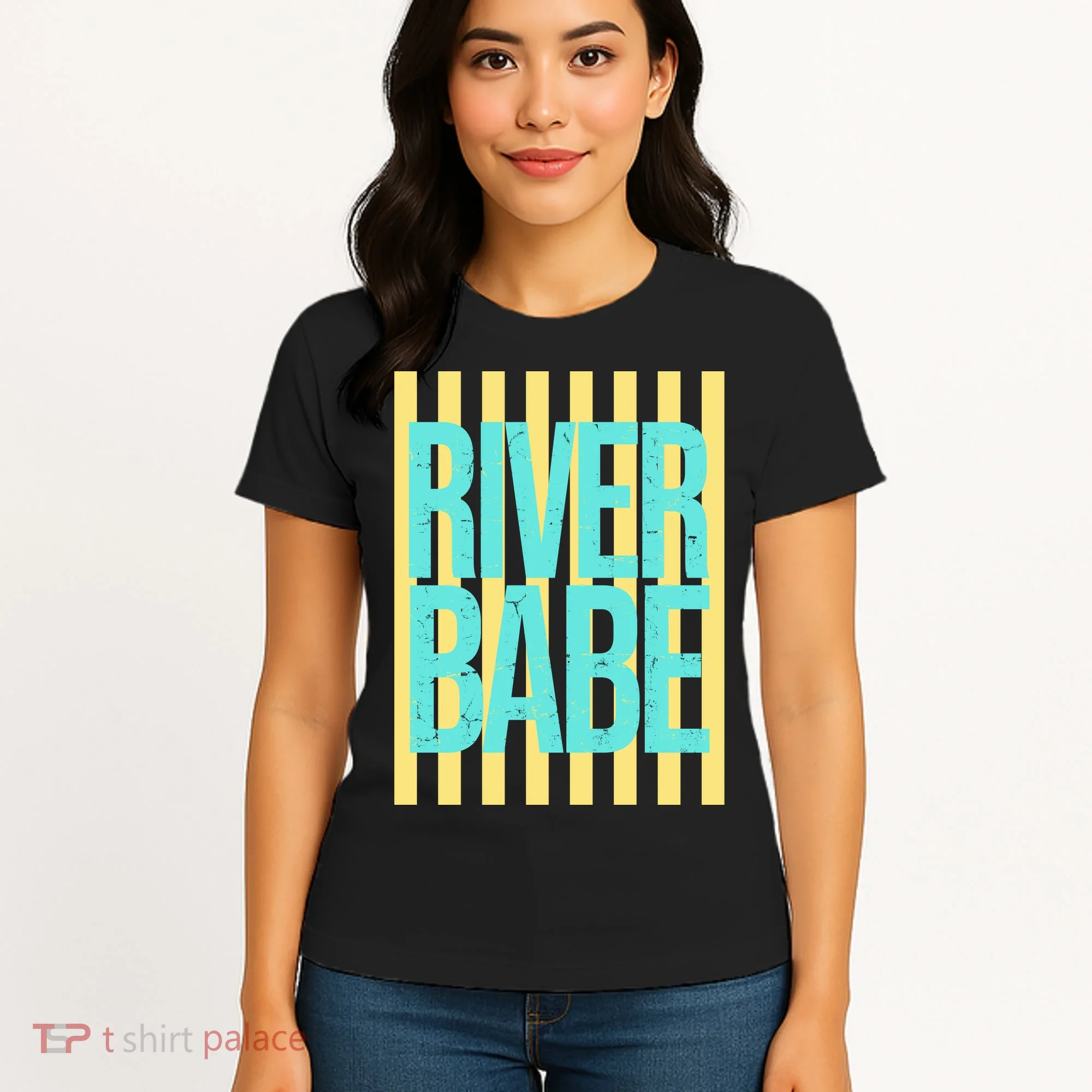 River Babe Retro Stripes Sunshine Women's T-Shirt