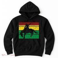Rodeo Bronc Riding African American Cowgirl Graphic Hoodie thumb 0