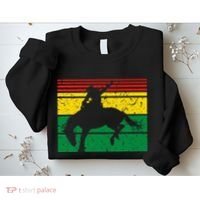 Rodeo Bronc Riding African American Cowgirl Graphic Sweatshirt thumb 2