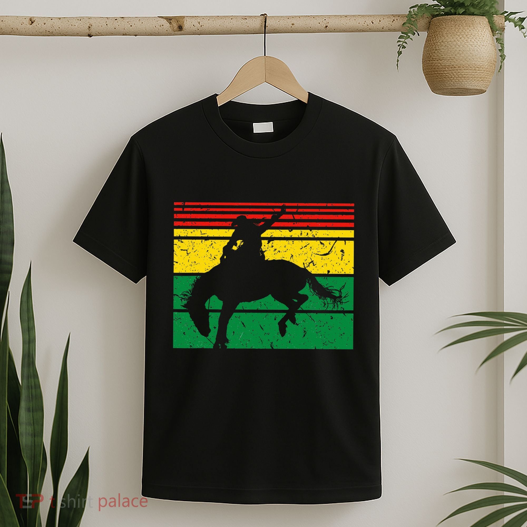 Rodeo Bronc Riding African American Cowgirl Graphic T-Shirt