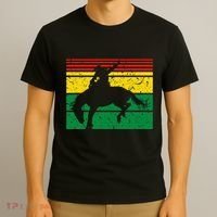 Rodeo Bronc Riding African American Cowgirl Graphic T-Shirt thumb 3