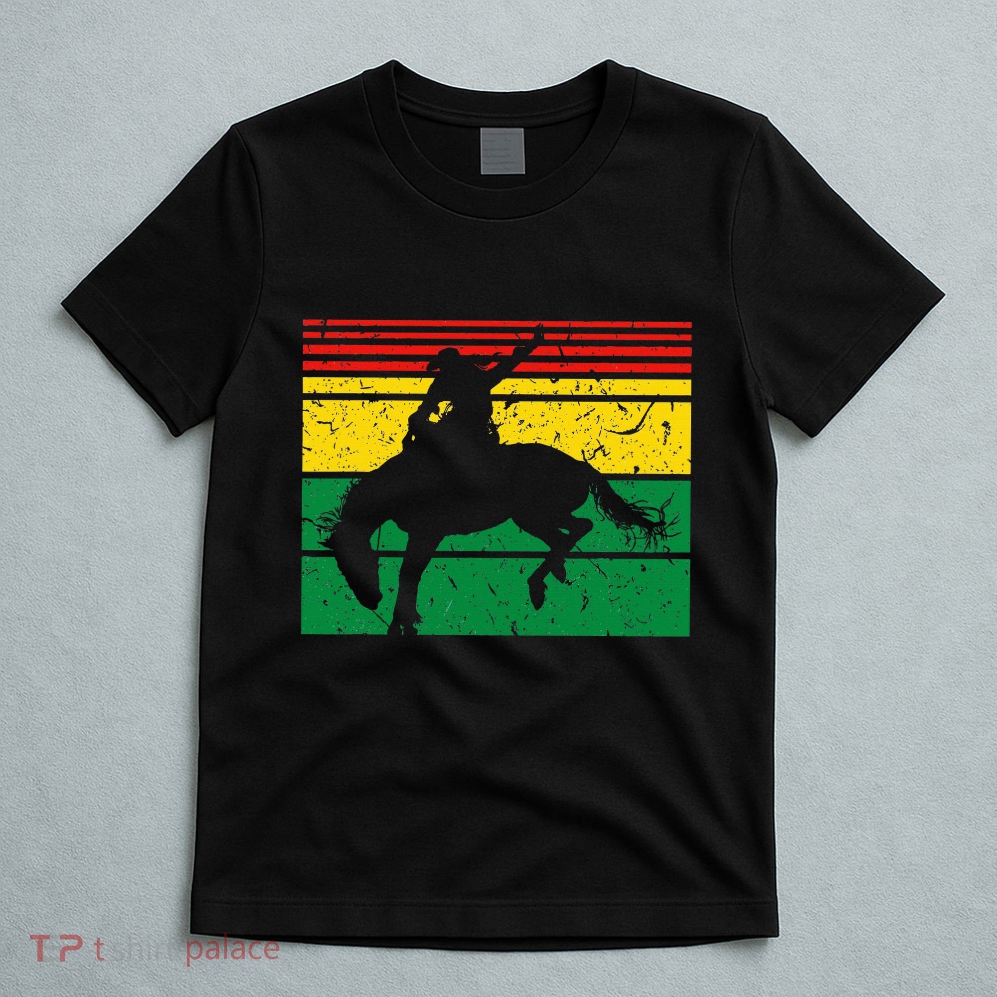 Rodeo Bronc Riding African American Cowgirl Graphic T-Shirt