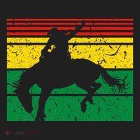 Rodeo Bronc Riding African American Cowgirl Graphic Beanie thumb 2