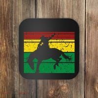 Rodeo Bronc Riding African American Cowgirl Graphic Coaster thumb 0