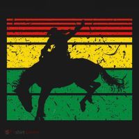Rodeo Bronc Riding African American Cowgirl Graphic Coaster thumb 2