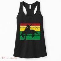 Rodeo Bronc Riding African American Cowgirl Graphic Women's Tank Top thumb 0