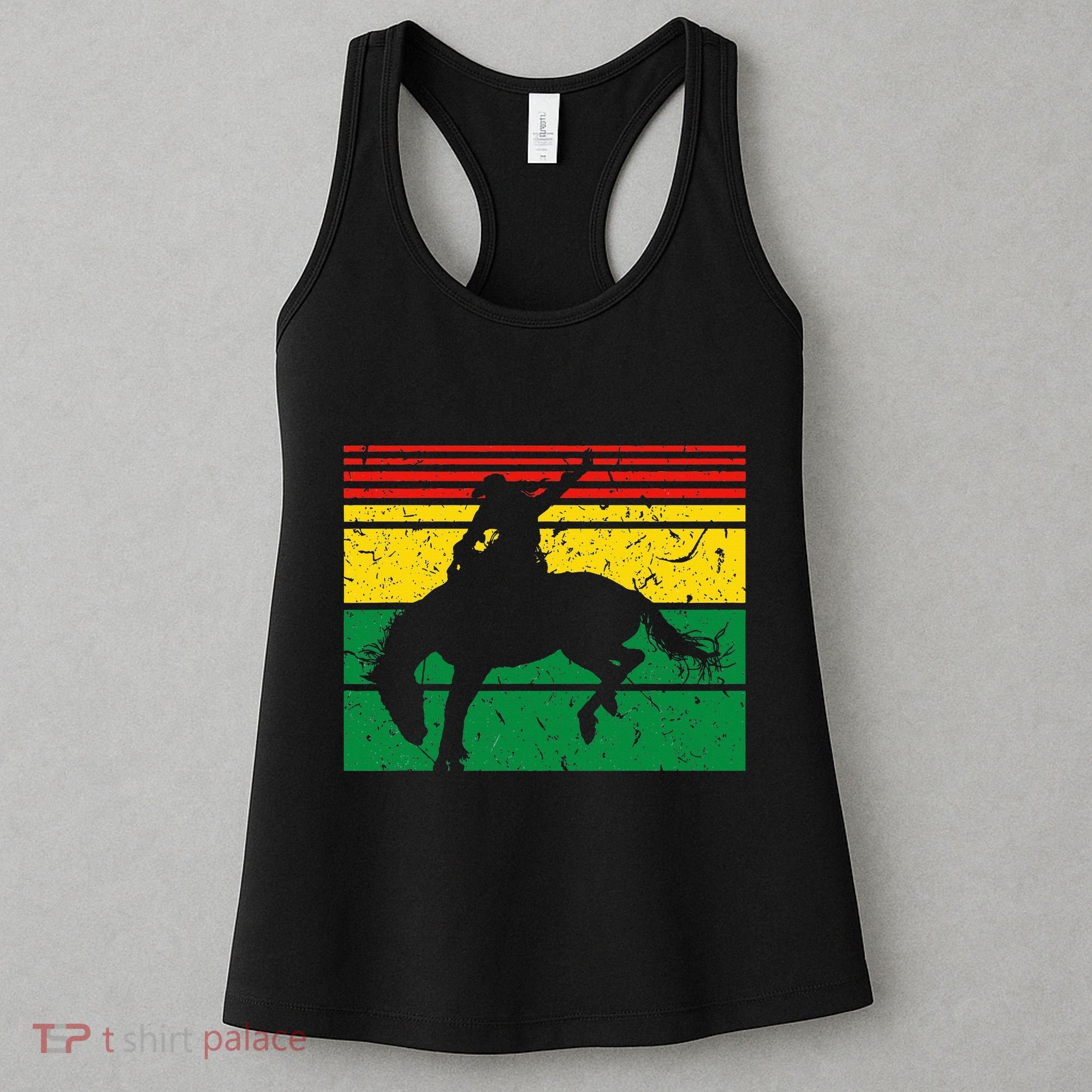 Rodeo Bronc Riding African American Cowgirl Graphic Women's Tank Top