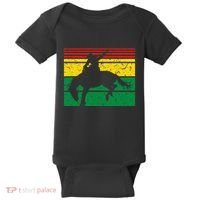Rodeo Bronc Riding African American Cowgirl Graphic Baby Bodysuit thumb 0