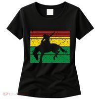 Rodeo Bronc Riding African American Cowgirl Graphic Women's T-Shirt thumb 0