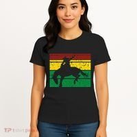 Rodeo Bronc Riding African American Cowgirl Graphic Women's T-Shirt thumb 4