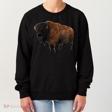 Realistic Bison Women's Sweatshirt