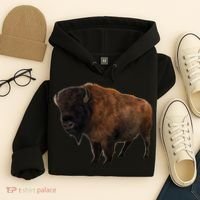 Realistic Bison Hoodie thumb 4