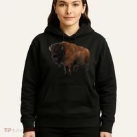 Realistic Bison Hoodie thumb 5