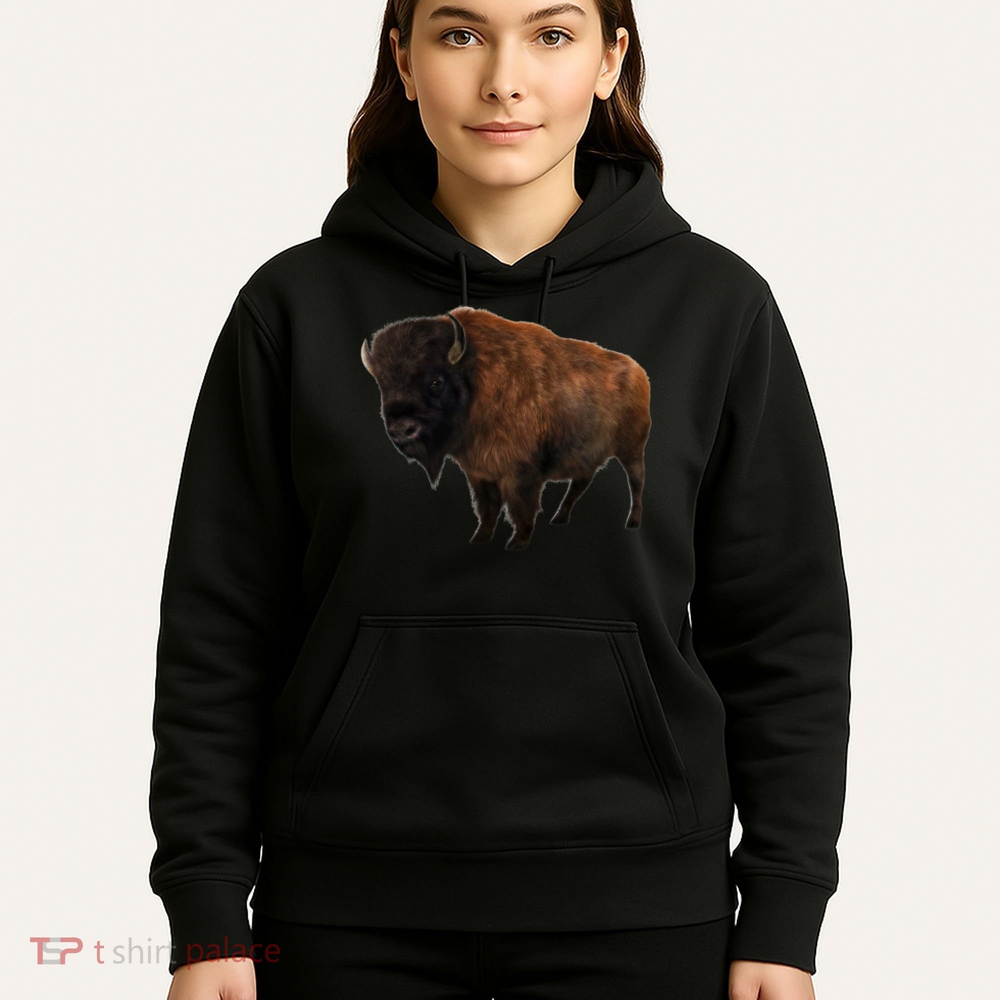Realistic Bison Hoodie