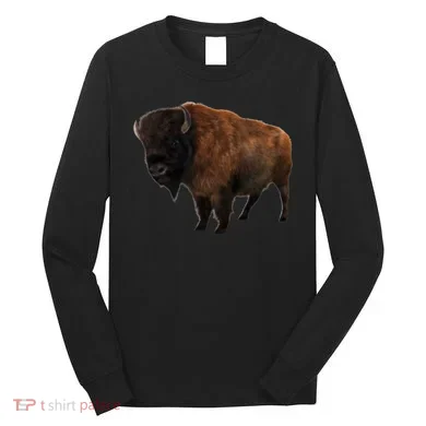 Realistic Bison Long Sleeve Shirt