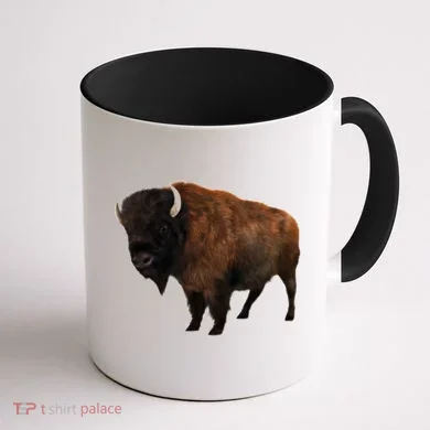Realistic Bison Coffee Mug back