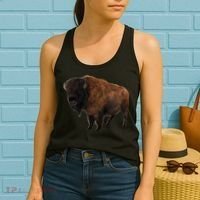 Realistic Bison Women's Tank Top thumb 2