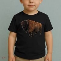 Realistic Bison Toddler T-Shirt thumb 2