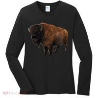 Realistic Bison Women's Long Sleeve Shirt thumb 0