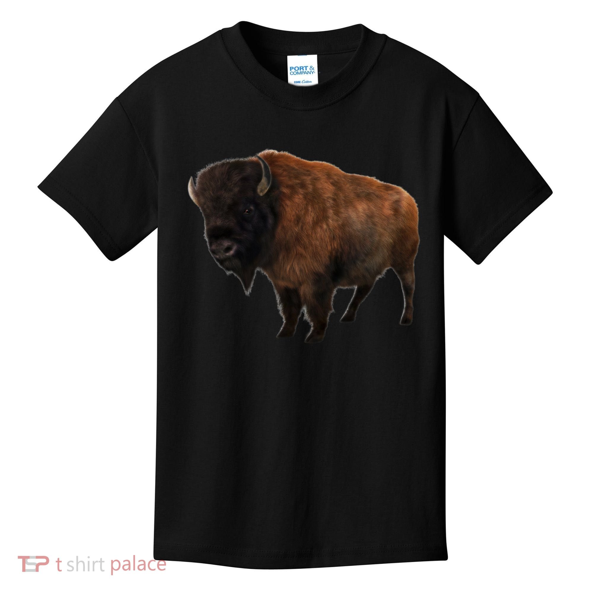 Realistic Bison Kids T-Shirt