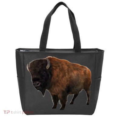 Realistic Bison Tote Bag