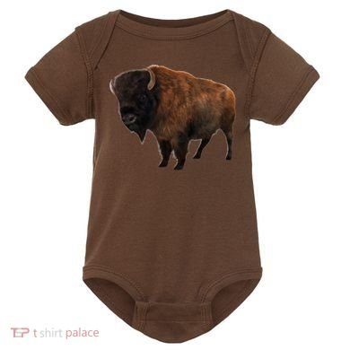 Realistic Bison Baby Bodysuit