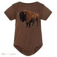 Realistic Bison Baby Bodysuit thumb 0